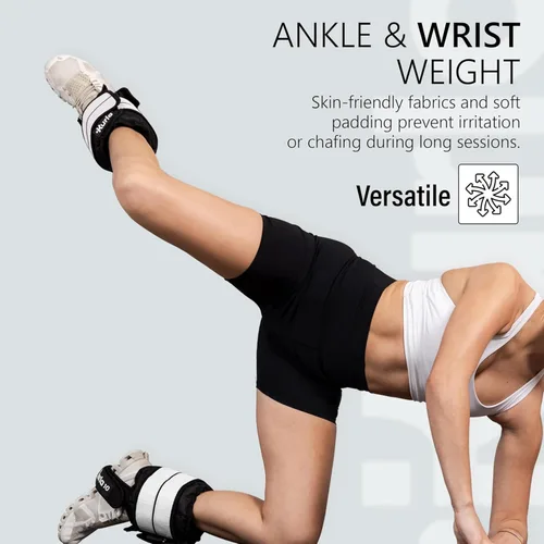 Miniatura 7 de Ankle & Wrist Weights – 8/16/20/30 lbs Pair (4–15lbs - Each) Dual Adjustable Secure Strap System Patented Design Ideal for Home Workouts