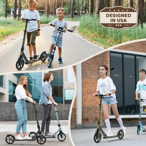 Miniatura 6 de WAYPLUS KS1 Kick Scooter para mayores de 6 años, niños, adolescentes y adultos. Carga máxima de 240 libras. Plegable, ligero, ruedas grandes de 8