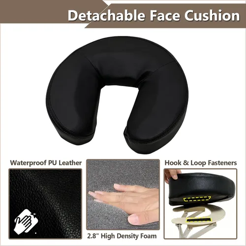 Miniatura 5 de Reposacabezas de masaje para cama facial, kit de masaje ajustable para el hogar, cojín de cabeza para boca abajo, soporte para reposacabezas
