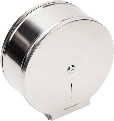 Miniatura 7 de Mind Reader Dispensador de papel higiénico, montaje en pared, cerradura con llave, baño, acero inoxidable, 10 pulgadas de largo x 10.25 pulgadas