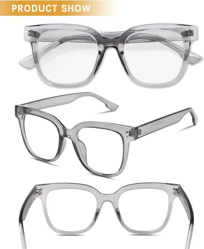 Miniatura 2 de DUCO Gafas superligeras con bloqueo de luz azul para lectura y juegos, anti luz azul, 100% protección UV DC5210