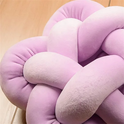 Miniatura 6 de chislim Bolas de almohada, almohada redonda con nudo hecho a mano, almohadas redondas de felpa decorativas para el hogar, para sofá, dormitorio