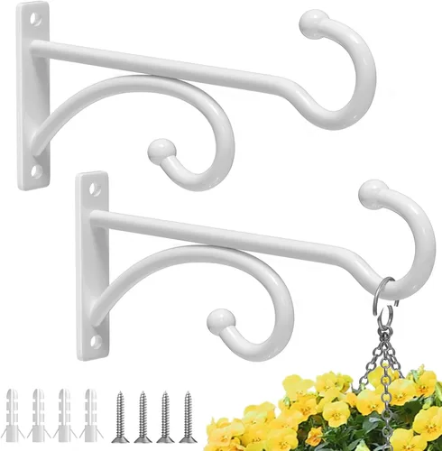 Miniatura 15 de Ganchos para colgar plantas de 6 pulgadas para interiores y exteriores, soportes de pared para plantas colgantes, canastas, campanillas de viento