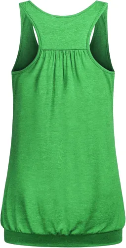 Miniatura 2 de Miusey - Camiseta sin mangas, para mujer, cuello redondo, ajuste holgado, espalda cruzada, de entrenamiento