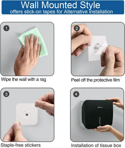 Miniatura 7 de Dispensador de toallas de papel para montaje en pared, dispensador de toallas de mano plegado múltiple/triple en C, dispensador de toallas de papel
