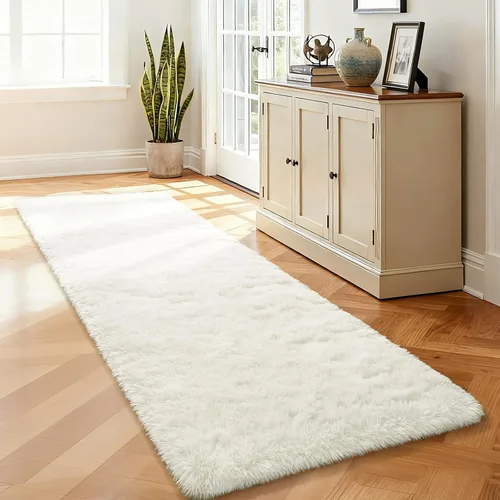 Miniatura 139 de Merelax Alfombra Moderna Suave y Esponjosa Shaggy para Dormitorio Sala de Estar Decoración de Sillas Pequeñas Alfombras Tapetes para Pies Piso, Verde