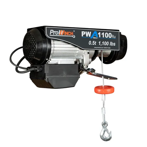 Miniatura 3 de Prowinch Polipasto eléctrico, 110 V, capacidad de elevación de 1100 libras, altura de elevación de 38 pies, control remoto inalámbrico