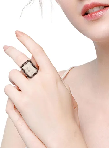 Miniatura 2 de Montana West Rustic Couture's Bohemian Turquoise - Anillo para mujer