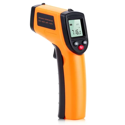Pistola termómetro digital infrarroja para cocinar, barbacoa, horno de pizza, termómetro infrarrojo láser con retroiluminación, -58℉~712℉(-58.0