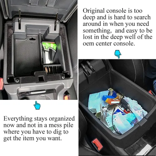 Miniatura 4 de Bandeja de consola central, caja de almacenamiento compatible con Land Rover Discovery Sport 2015, 2016, 2017, 2018, 2019, organizador de puerta