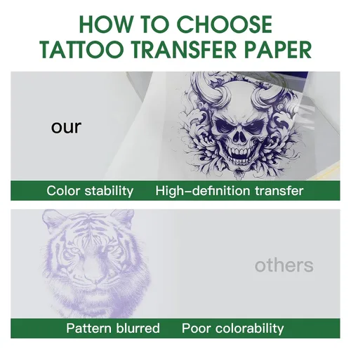 Miniatura 7 de Aimo T08F - Impresora inalámbrica de plantillas de tatuajes y 20 hojas de papel de transferencia para plantillas de tatuajes