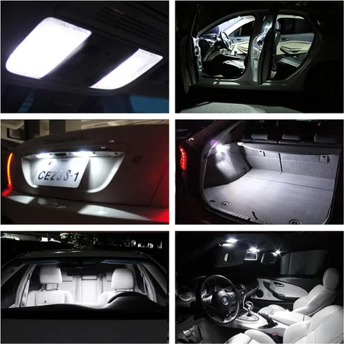 Miniatura 5 de 12 piezas de kit de bombillas LED interior para Hon'da Accord 1998 1999 2000 2001 2002, luces de mapa, cúpula, puerta, maletero, matrícula
