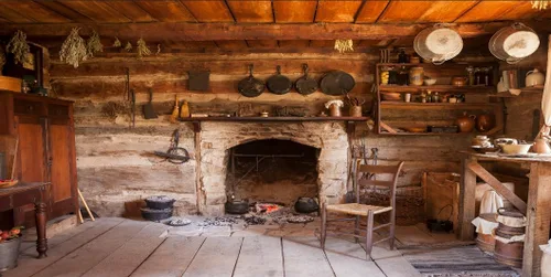 Miniatura 8 de BELECO Telón de fondo rústico de tela de 15 x 10 pies para cocina, fondo interior de cocina estilo occidental, casa de madera, fondo de cocina