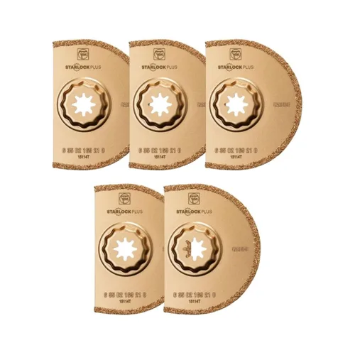 Miniatura 4 de Fein Starlock Plus 63502170210 - Hoja de sierra segmentada de carburo, extracción precisa de lechada de azulejos, corte de yeso y trabajo