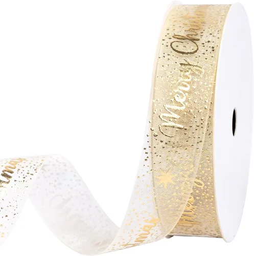 Miniatura 13 de Gold Star - Cinta transparente de hilo de nieve para cumpleaños, bodas, Navidad, 3/4 pulgadas x 10 yardas