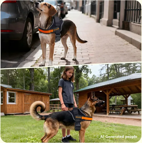Miniatura 8 de FOVRLZSE Arnés para perro sin tirones (tamaño pequeño), arnés de malla reflectante para perros pequeños (5-15 libras), chaleco ajustable