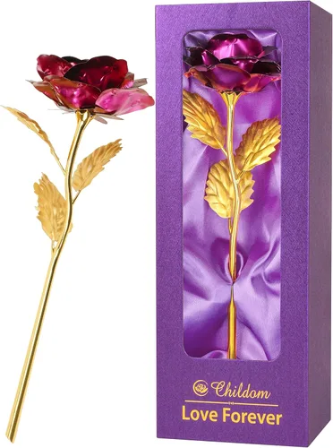 Miniatura 16 de Esta rosa con los colores del arcoíris y una base con la palabra Love es un regalo único para cumpleaños o Día de la Madre para madres, futuras