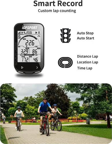Miniatura 4 de Computadora de bicicleta GPS inalámbrico, velocímetro de bicicleta con retroiluminación automática de pantalla enorme de 2.6 pulgadas, computadora