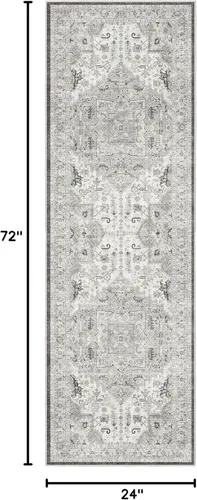 Miniatura 105 de Madane Tapete lavable de 2 x 10 pies para pasillo, cocina, recibidor, clásico, suave, antideslizante para interiores, casa de campo, baño, sala