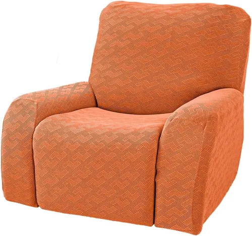 Miniatura 4 de vctops Fundas elásticas para sofá reclinable de 8 piezas, fundas de jacquard grande para sofá reclinable de 3 asientos, protector suave Blanco