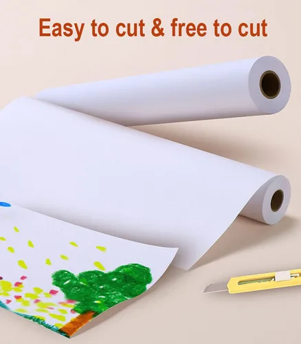 Miniatura 3 de Rollo de papel de caballete, papel de dibujo de 17 pulgadas por 132 pies, rollo de papel de repuesto para caballete de arte para niños, artes y 17