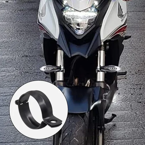Miniatura 6 de Soporte de montaje de luz antiniebla para motocicleta, soporte intermitente, abrazadera de luz, luz de señal de motocicleta, base de flash de luz