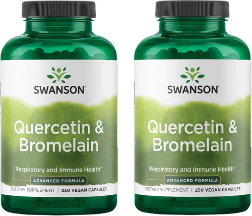 Miniatura 8 de Swanson La quercetina y la bromelina promueven la salud respiratoria, ayudan al sistema inmunológico estacional para apoyar la salud y los niveles