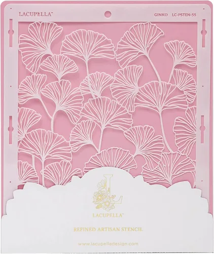 Miniatura 23 de Lacupella Plantilla de decoración de pasteles grandes (Amara) patrón de venas de hojas
