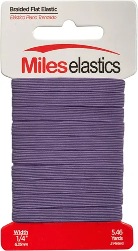 Miniatura 11 de Miles - Elástico plano trenzado, elástico, fuerte elástico, costura elástica, 1/4 pulgadas (0.250 in) por 5,46 yardas (16.4 ft), fuerte elástico