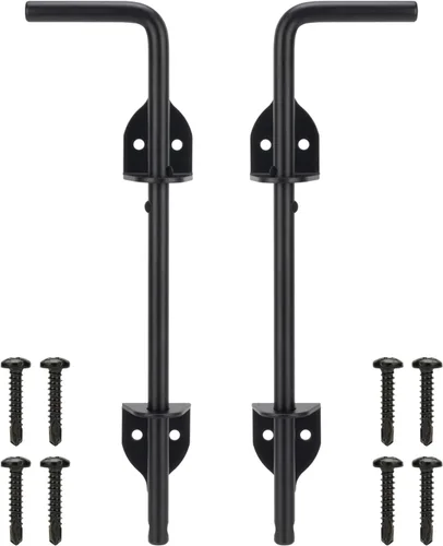 Miniatura 9 de 12" Tornillo de Bastón Pesado de Caída para Puerta, Pestillo de Suelo para Puerta para Cercas de Madera Puertas de Metal, Tope de Puerta de Metal 1