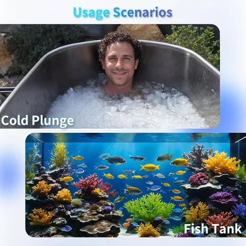 Miniatura 2 de Hypool Filtro de acuario U-V de 600 GPH para tanque de peces grande de 100 a 500 galones, bañera de inmersión fría, filtro de estanque de piscina