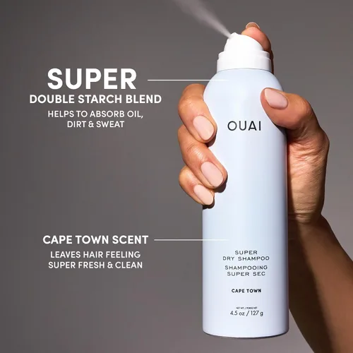 Miniatura 8 de OUAI Super Travel Size Dry Shampoo – Champú seco voluminizador – Absorbe el aceite, la suciedad y el sudor – Se mezcla perfectamente en el cabello