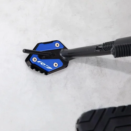 Miniatura 2 de Modeer Para YZF R7 2021-2023 2024 2025 extensión de soporte lateral de motocicleta Ampliar placa Pad yzf r7 yzfr7 r 7 Accesorios Color Azul