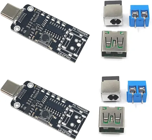 Miniatura 10 de 1 unids USB-C PD QC DC5V 9V 12V 15V 20V voltaje ajustable módulo de disparador de potencia 5A Tipo-C entrada macho