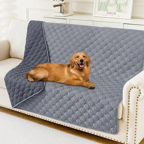 Miniatura 55 de Smiry Funda Impermeable para Cama de Perro, Manta Suave Reversible para Mascotas, Lavable a Prueba de Fugas para Gatos y Perros, Funda para Sofá