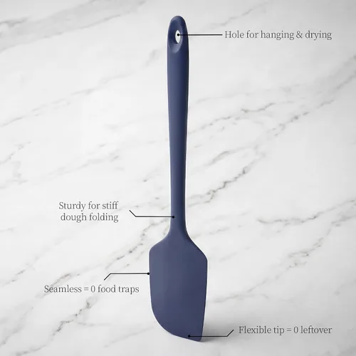 Miniatura 9 de Espátula resistente al calor de 600ºF, raspador de silicona sin semless de 11.34 pulgadas de alto calor, apto para alimentos, para cocinar, hornear