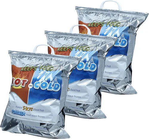 Miniatura 35 de Superio Bolsas aisladas para bebidas frías y calientes para entrega de alimentos, bolsas de compras de comestibles, almacenamiento de alimentos