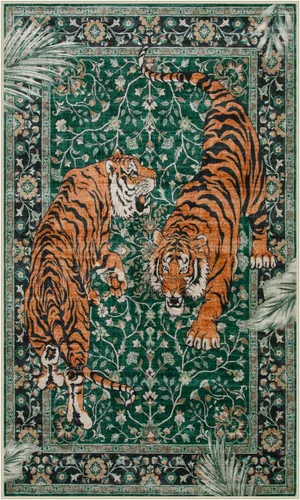 Miniatura 25 de Moynesa Alfombras Lavables de Tigre, Alfombras de Área de Entrada de 3x5, Alfombra Suave Vintage Antideslizante para Sala de Estar, Tapete