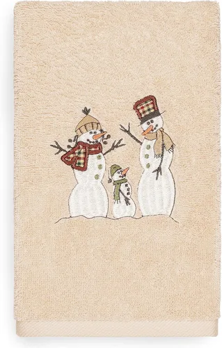 Miniatura 25 de Toalla de mano bordada de lujo 100% algodón turco, racimo de acebo de Navidad
