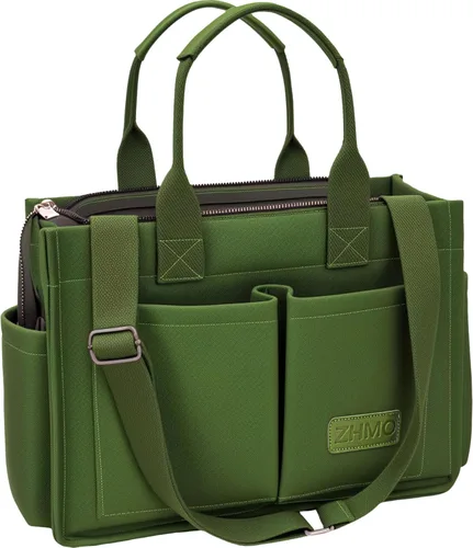 Bolso de mano para mujer con compartimentos, bolso grande de lona para mujer, bolso cruzado de trabajo, portátil, bolsa de libros, bolsos de hombro