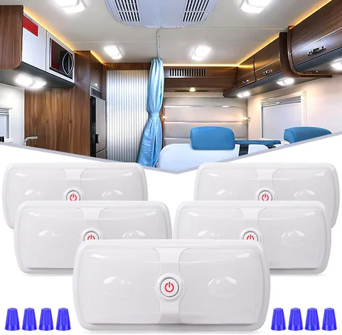 Miniatura 17 de Nilight LED Interior Light 2PCS 12.5 Inch 10W 96LEDs 3 Color Dimmable (3100K-6500K) with Memory Function, 12V-30V Ceiling Lights for RV Camper
