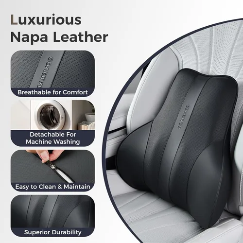 Miniatura 5 de Almohada de Apoyo Lumbar Coverado para Coche, Almohada de Espuma Viscoelástica Ergonómica para Silla de Oficina, Nuevo Cojín de Espalda para Alivio