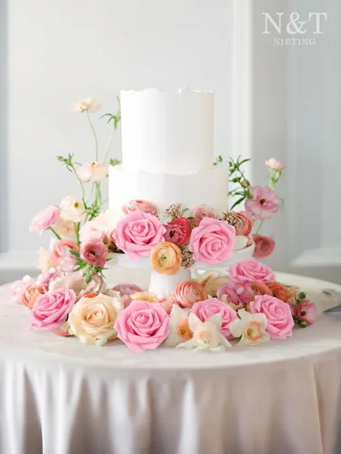 Miniatura 113 de N&T NIETING Flores artificiales, rosas artificiales de color rosa intenso, 50 piezas de flores falsas con tallo para ramos de boda DIY, centros