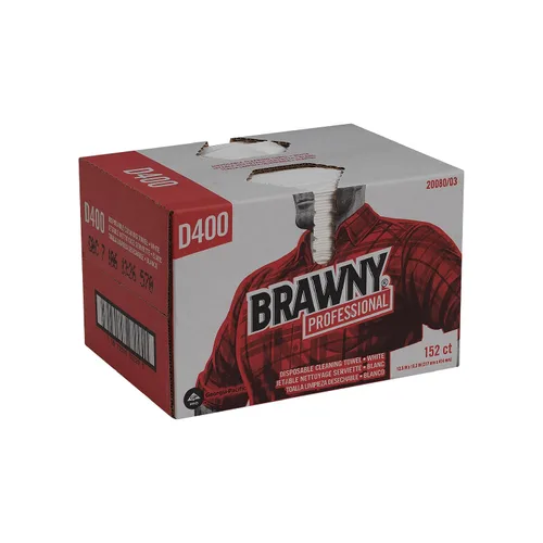 Miniatura 2 de Paños Brawny, industriales, blancos, premium, multiuso, DRC, Blanco, 152