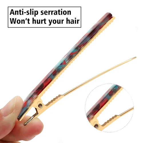 Miniatura 4 de Cobahom 6 pinzas para el cabello, accesorios para el cabello para mujeres, pasadores de pico de pato de resina, pinzas para el cabello elegantes