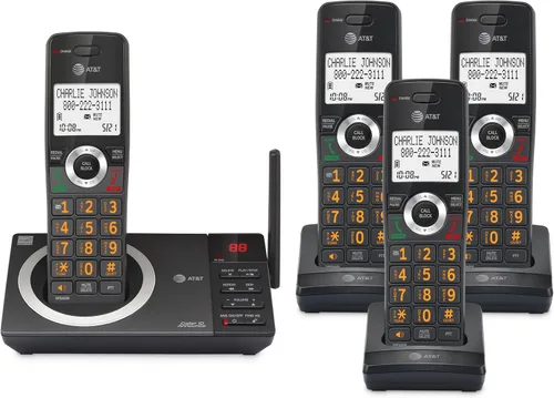Miniatura 21 de AT&T DECT 6.0 Teléfono doméstico con cable/inalámbrico con 2 auriculares y contestador automático, bloqueador inteligente de llamadas, identificador