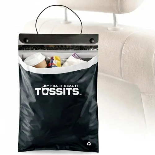 Tossits Bolsas de basura desechables recicladas para automóvil, a prueba de fugas, a prueba de olores, bolsas de basura colgantes para automóvil,