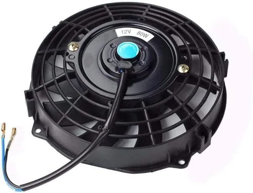 Miniatura 2 de BLACKHORSE-RACING Ventilador eléctrico de radiador de 7 pulgadas de alto 3000 + kit de relé de interruptor de cableado del termostato CFM, negro