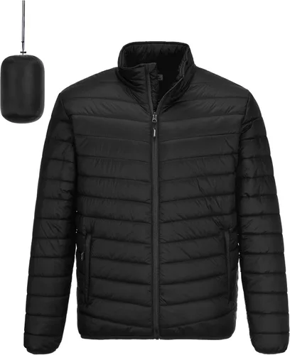 Outdoor Ventures Chaqueta de invierno acolchada ligera y plegable para hombre, con aislamiento, para nieve, esquí, senderismo, viajes