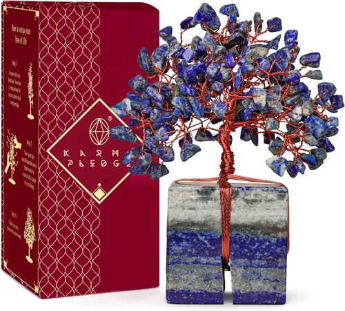 Miniatura 13 de Árbol de la vida de cristal curativo de 7 chakras, árboles bonsái hechos a mano para energía positiva, dinero y buena suerte, árbol para decoración